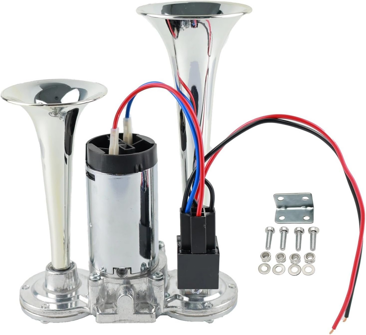 12V 130dB Dual Air Car Horn Kit with Compressor, High-Power Loud Vehicle Horn Set for Trucks, SUVs, Cars & Vehicles, Easy Installation