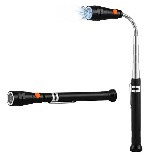 LED Magnetic Pickup Tool, Extendable Telescoping Magnet Stick for Car Repair, Garage and Household Use