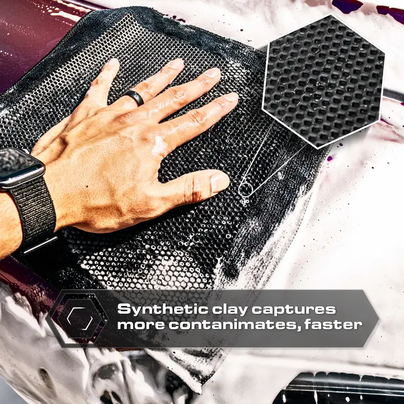 12x12in Microfiber Clay Bar Car Cleaning Towel, Super Absorbent Auto Detailing Cloth for Paint, Glass & Vehicle Surface Care