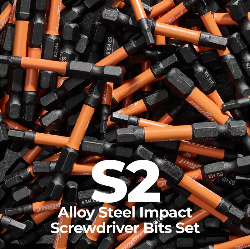 20-Piece Impact Hex Bit Set, Magnetic Allen Wrench Drill Bits, S2 Alloy Steel 2-Inch Hex Driver Bits for Power Drill, DIY, Woodworking & Home Repair