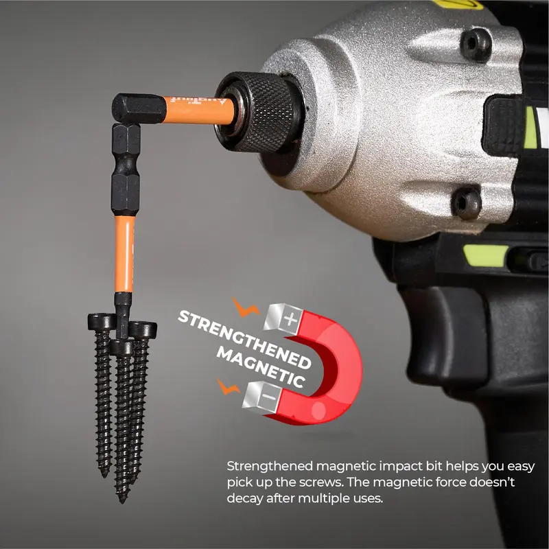 20-Piece Impact Hex Bit Set, Magnetic Allen Wrench Drill Bits, S2 Alloy Steel 2-Inch Hex Driver Bits for Power Drill, DIY, Woodworking & Home Repair